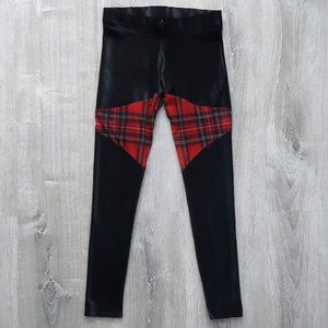 BLACKMILK Spartans Tartan black leggings red plaid
